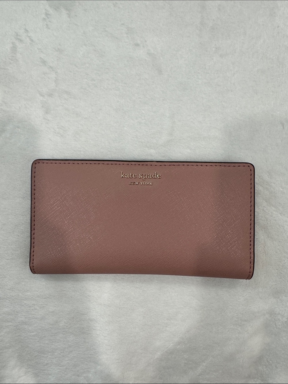 Kate Spade Dusty Pink Large Slim Bifold Wallet
